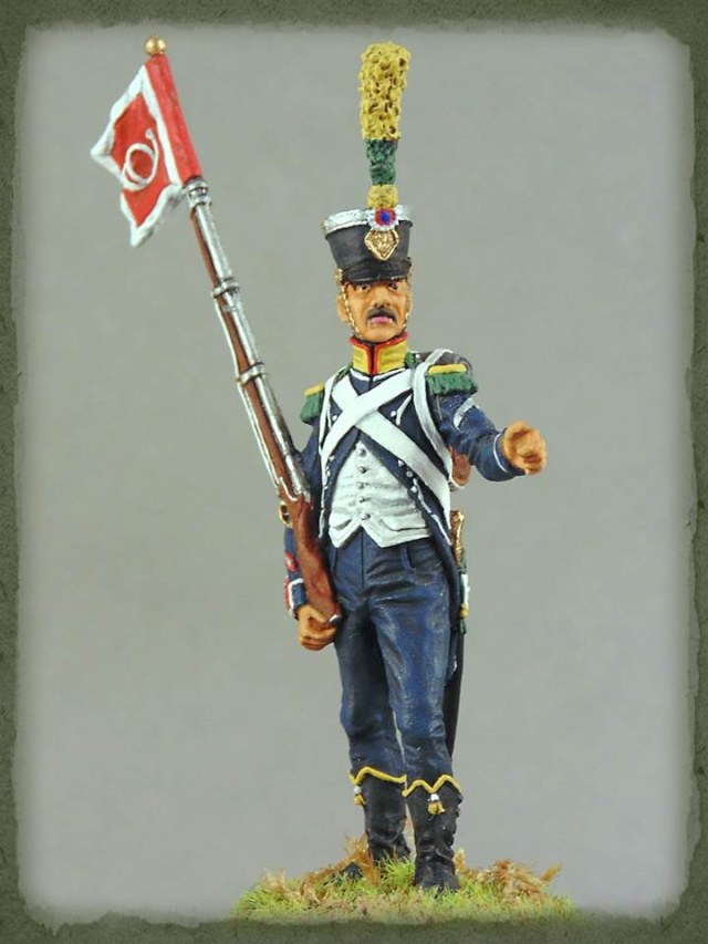 Sergent porte fanion de  voltigeur du 17 ème rgt. d'infanterie légère  1808