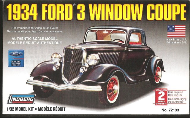 Ford 1934 3 window Coupe