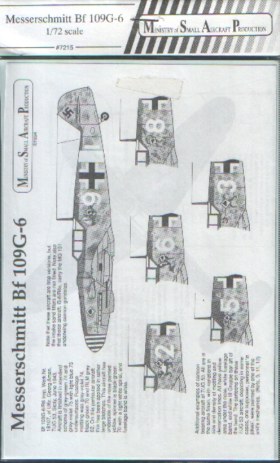 Декаль 1/72 Bf-109G-6