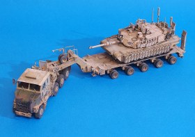 Тягач с трейлером и танком : M1070 & M1000 w/ M1A2 SEP Abrams Tusk II