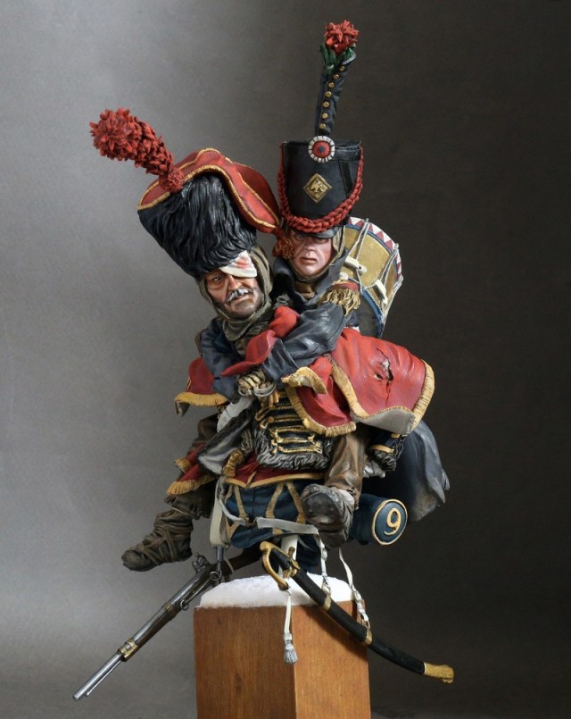 Наполеоновский 9-й полк Французских гусар с барабанщиком 7-го полка 1812