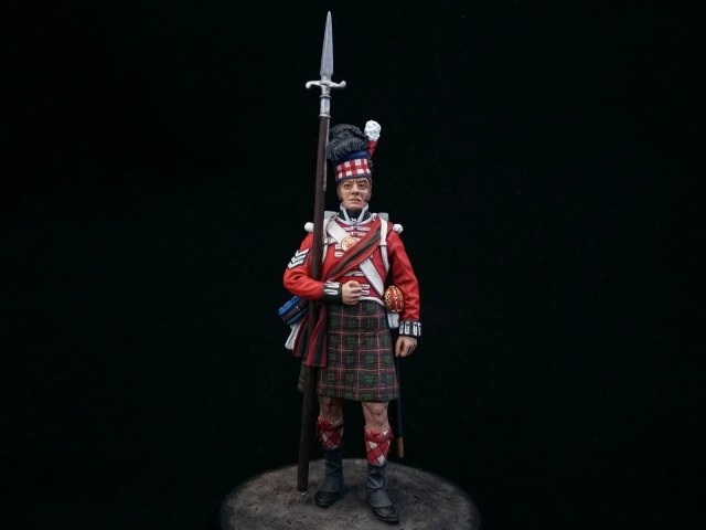 Сержант 79-го (Highland) пехотного полка (Cameron Highlanders). Великобритания, 1815 год