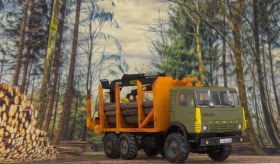 Камаз-4310 лесовоз с автопогрузчиком