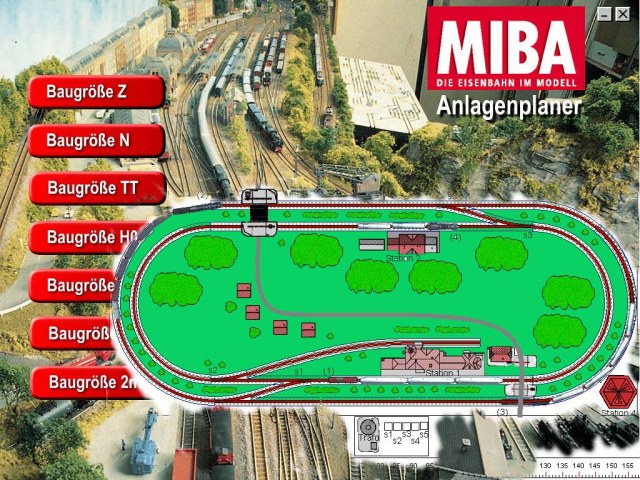 Макет железной дороги масштаба N (1:160)