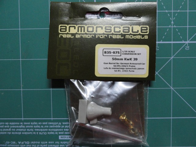 B35-075 50mm KwK39 - Gun Barrel for Armoured Car Sd.Kfz.234/2 Puma