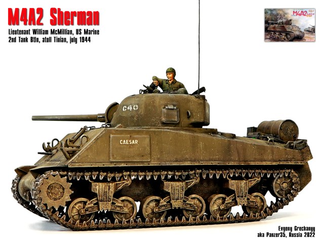 M4А2 Sherman, атолл Тиниан, июль 1944 г.