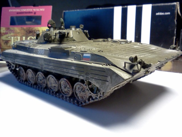 БМП 2 после брода по щебёнке