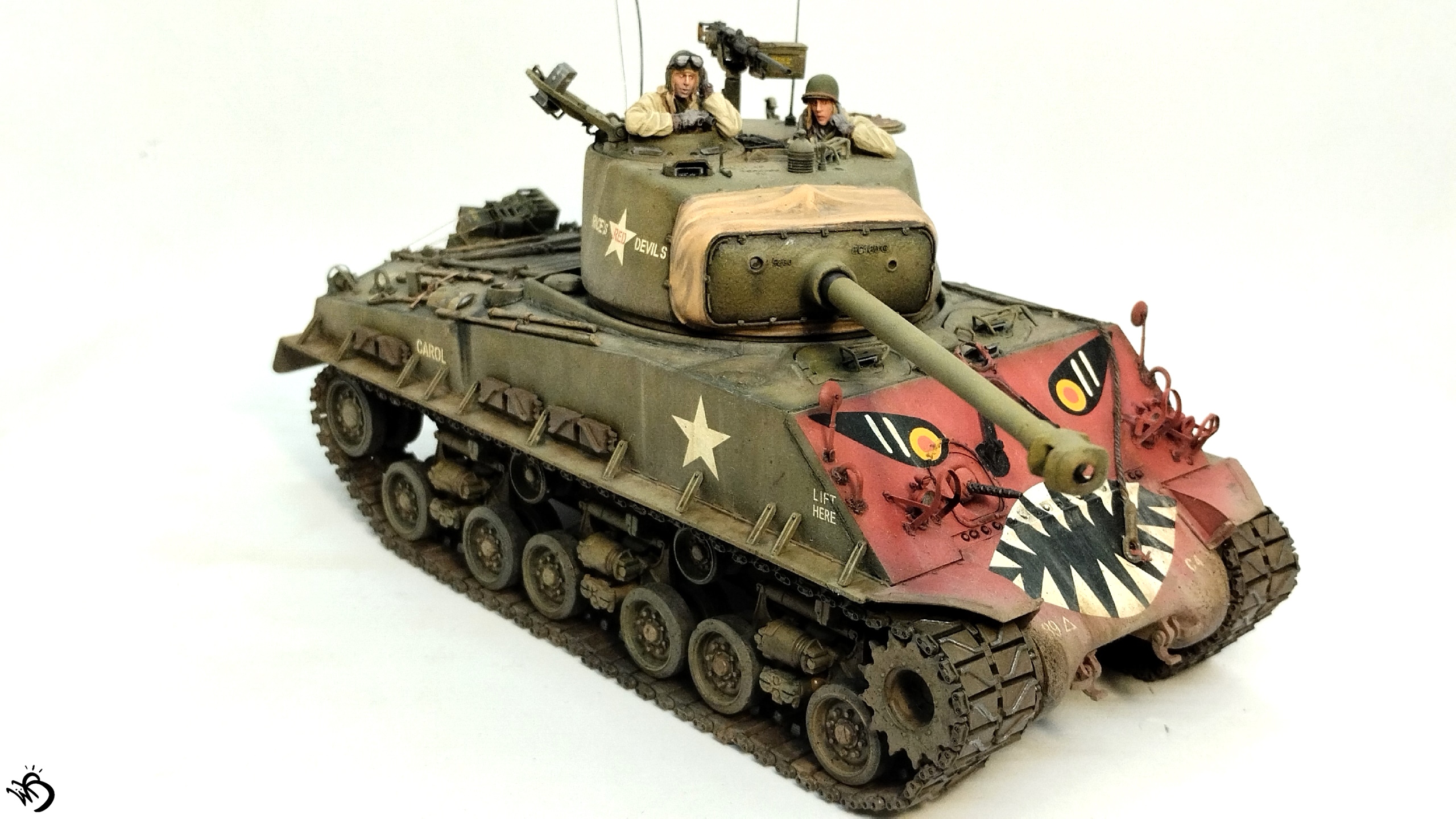 M4A3E8 Sherman "Rice's red devils", Korean War