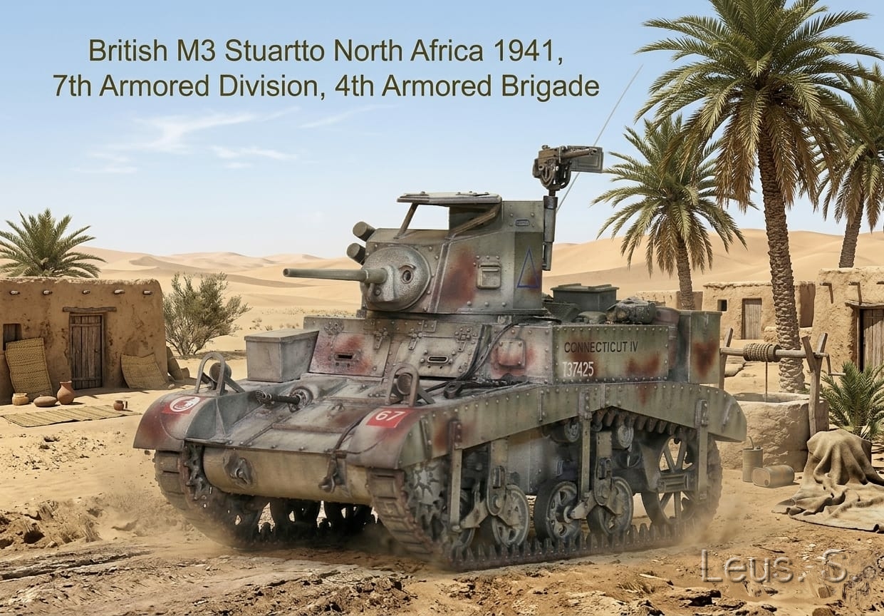 British M3 Stuart. Северная Африка,1942г.