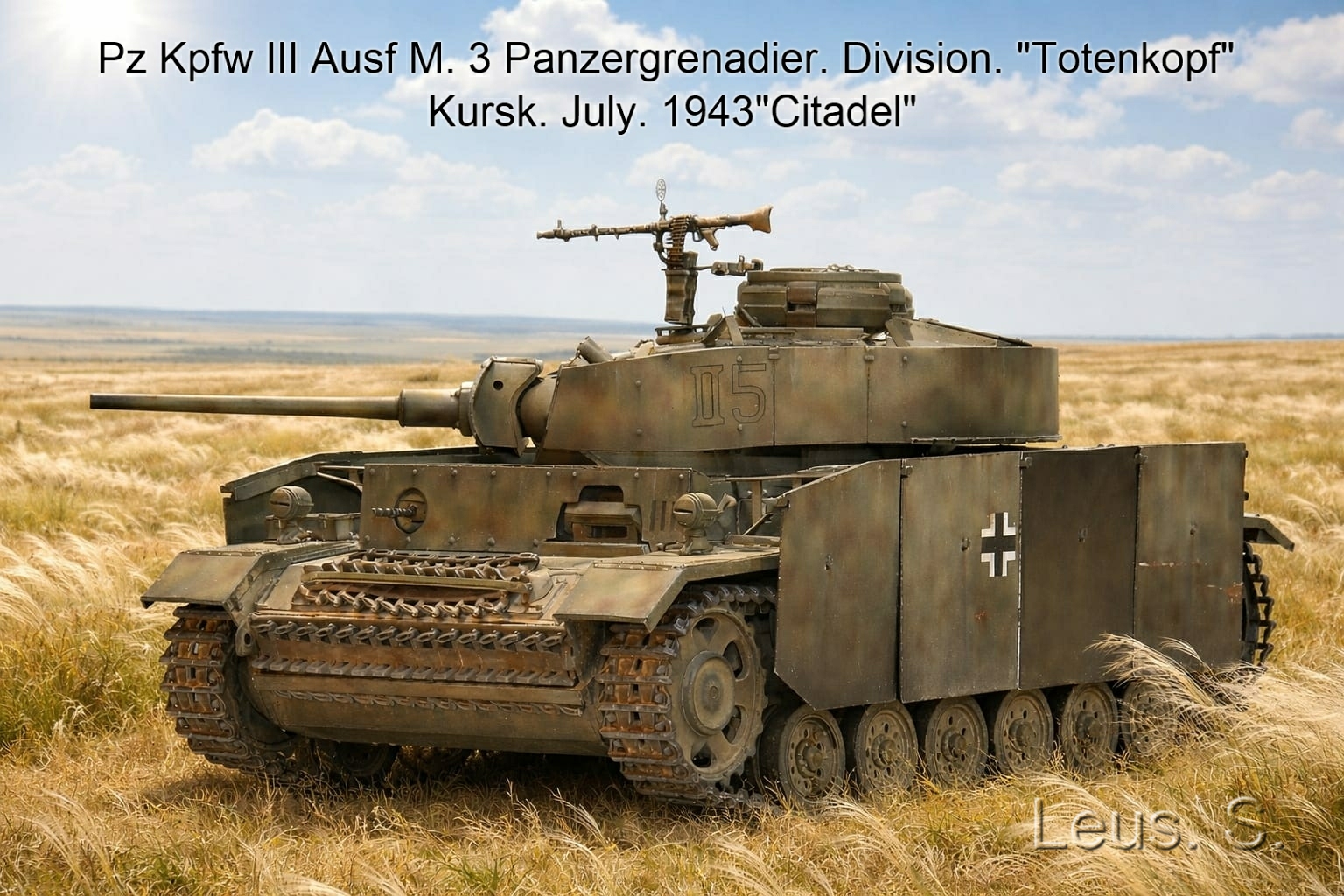 Pz Kpfw III Ausf М.3 Panzergrenadier. Division. "Totenkopf" Kursk.July.1943"Citadel"