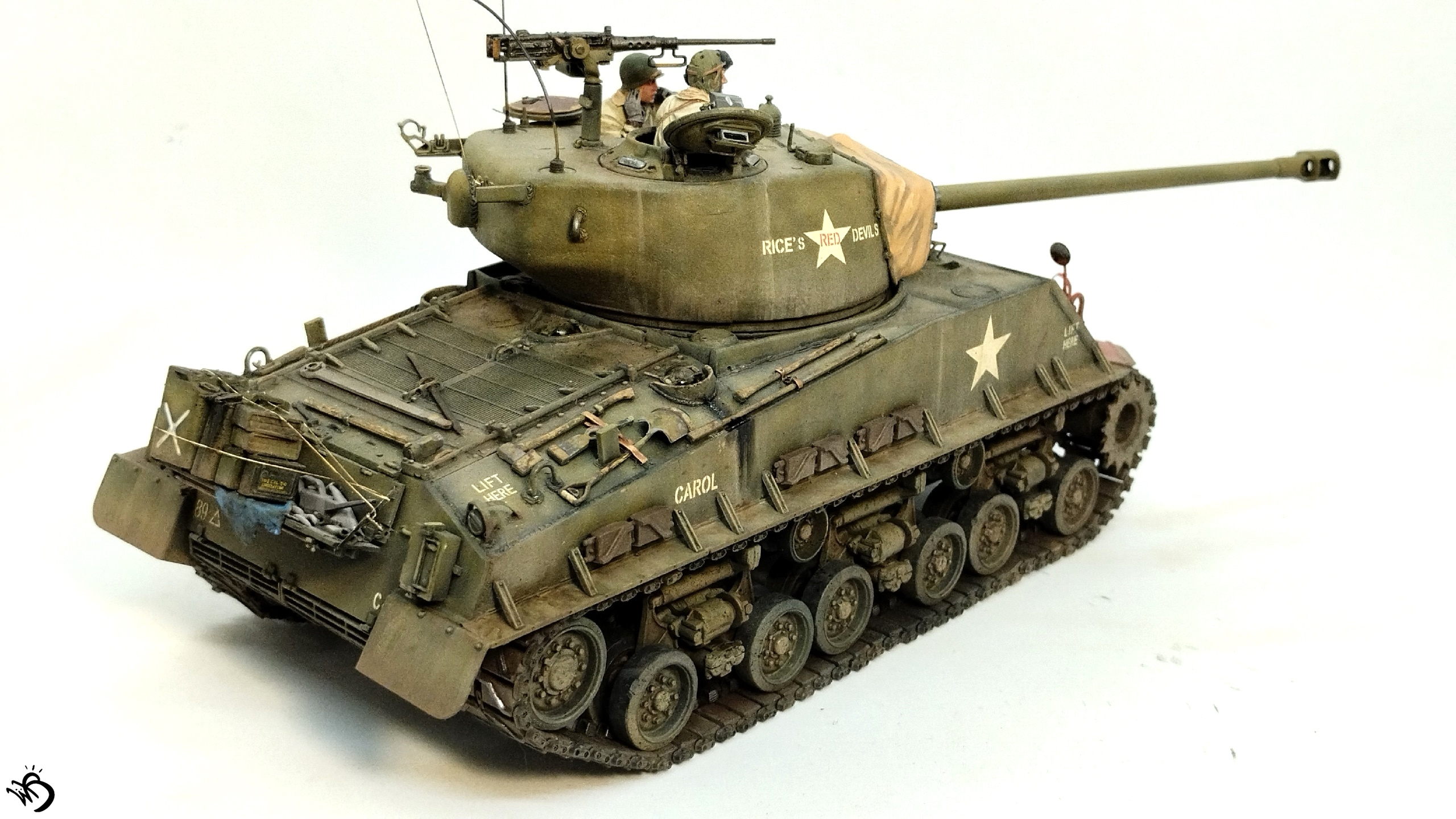 M4A3E8 Sherman "Rice's red devils", Korean War
