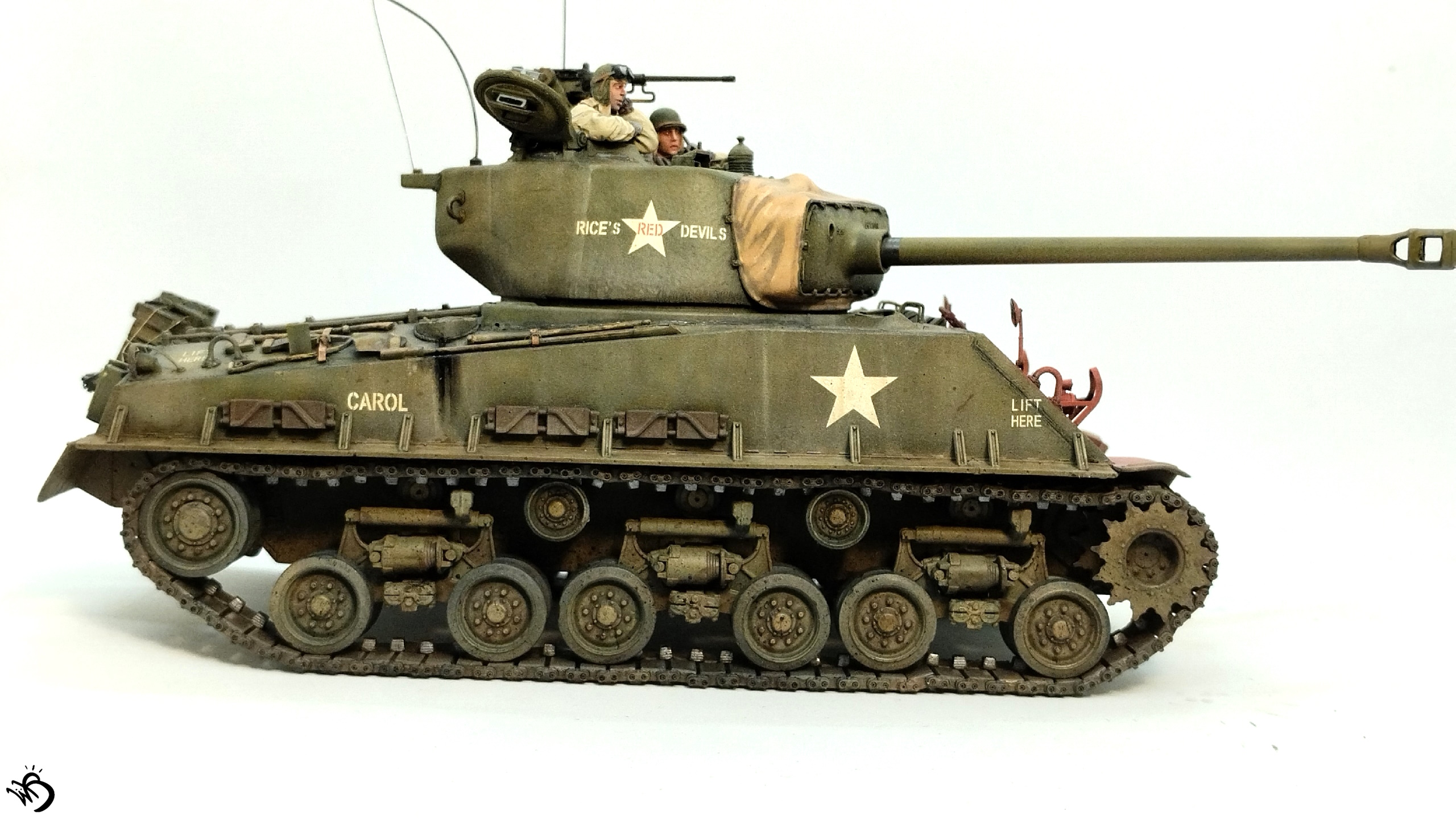 M4A3E8 Sherman "Rice's red devils", Korean War