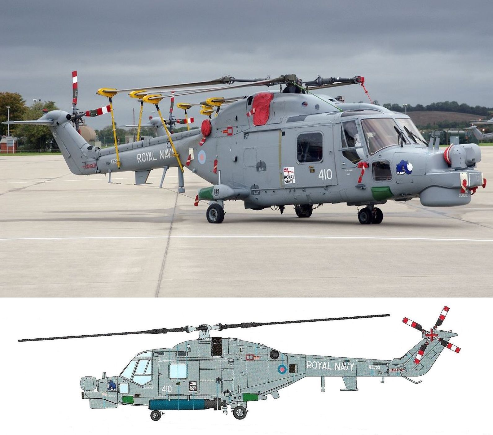 Westland Super Lynx HMA.8 ''Blue Rhino'' (обр. 1990) (815 Naval Air Sq., HMS Richmond) (code 410)