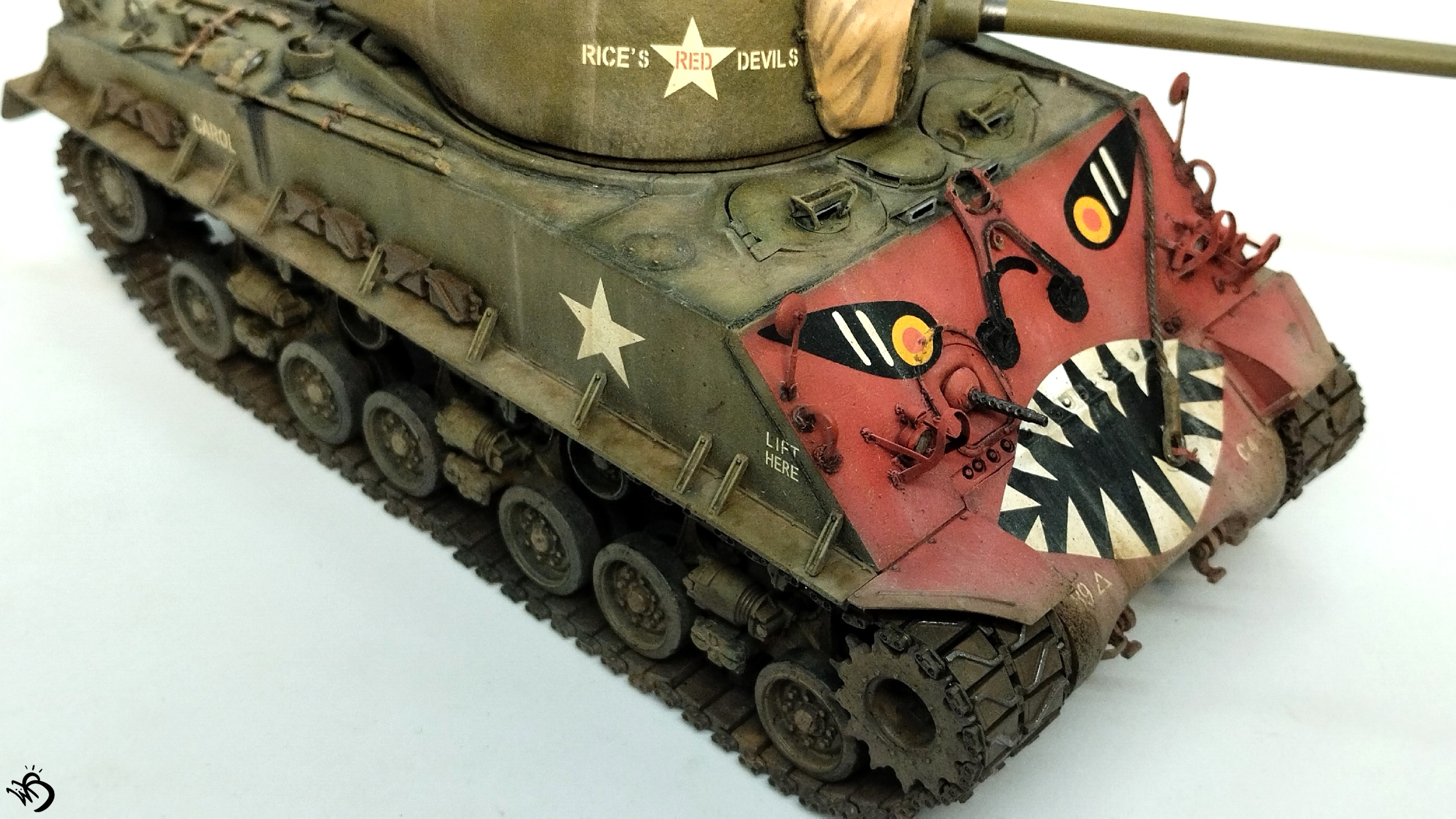 M4A3E8 Sherman "Rice's red devils", Korean War
