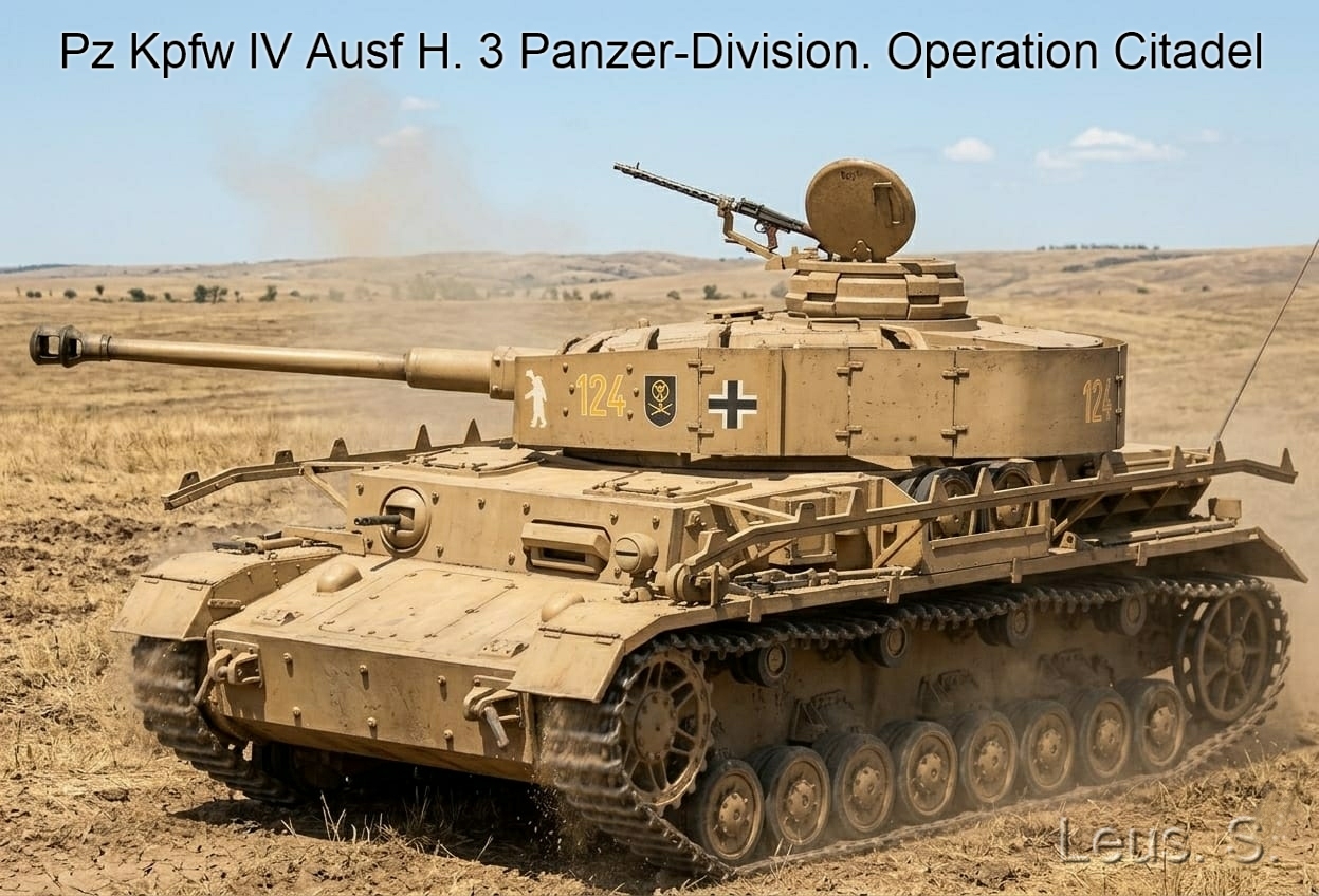 Pz Kpfw IV Ausf Н. 3  Panzer-Division. Operation Citadel