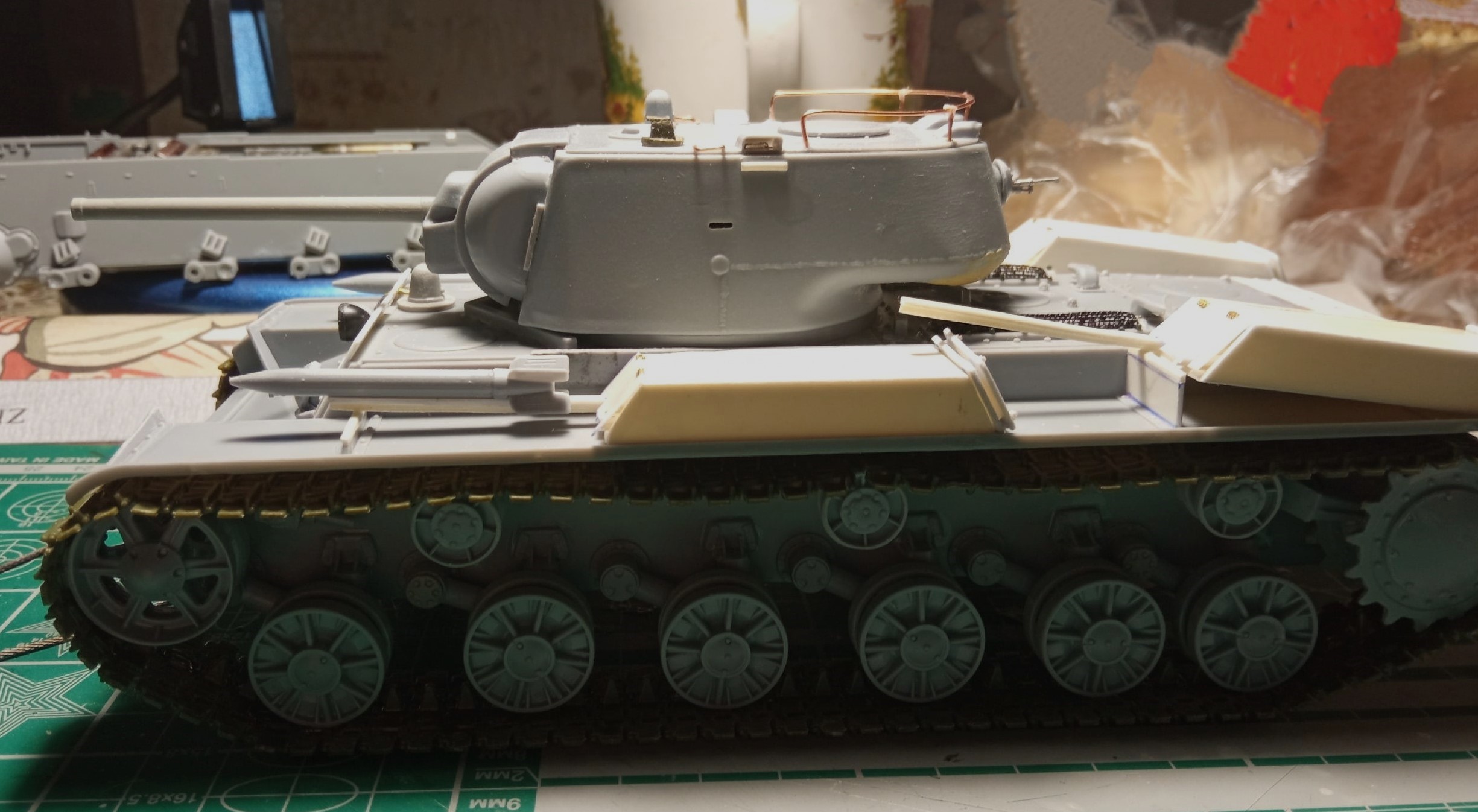 Опытный танк КВ-1 с КАРСТ-1, лето 1942 г.
