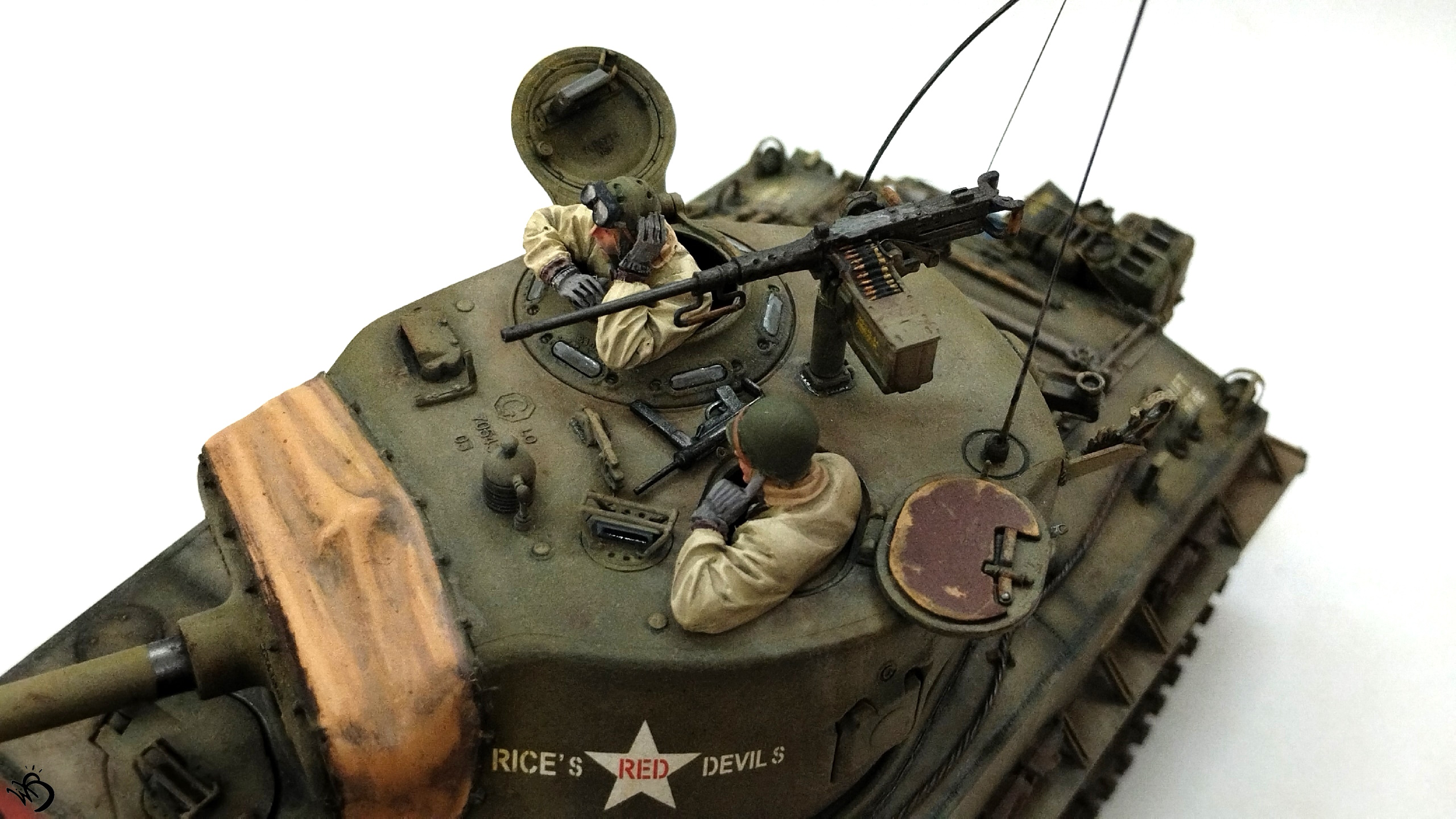 M4A3E8 Sherman "Rice's red devils", Korean War