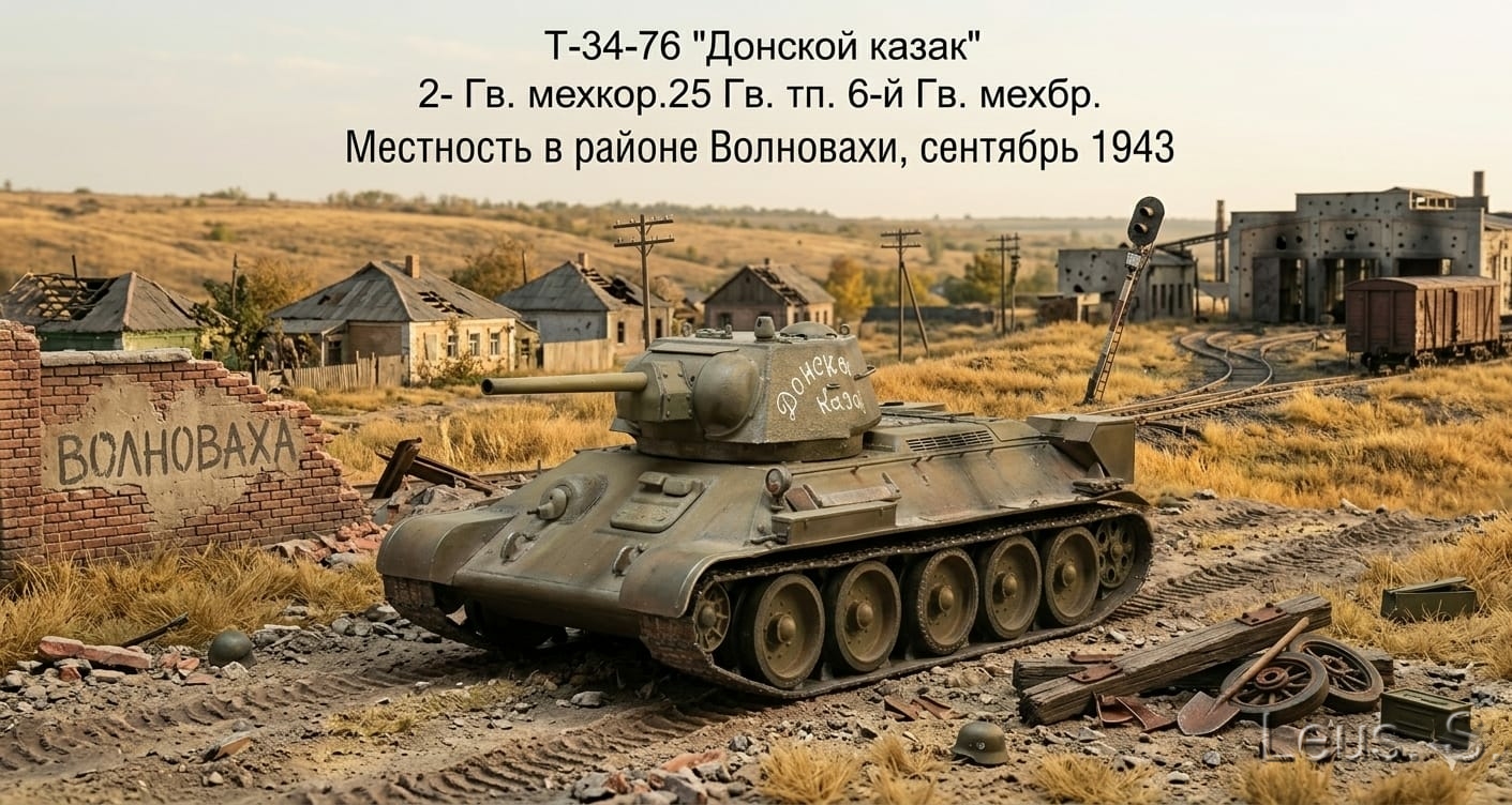 Т-34-76 "Донской казак"  2- Гв.мехкорп.-25 Гв. тп- 6-й Гв. мехбригады
