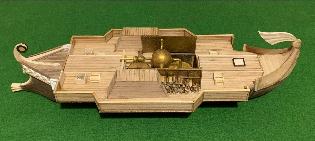 Модель гипотетического парохода Герона Александрийского «Герония»