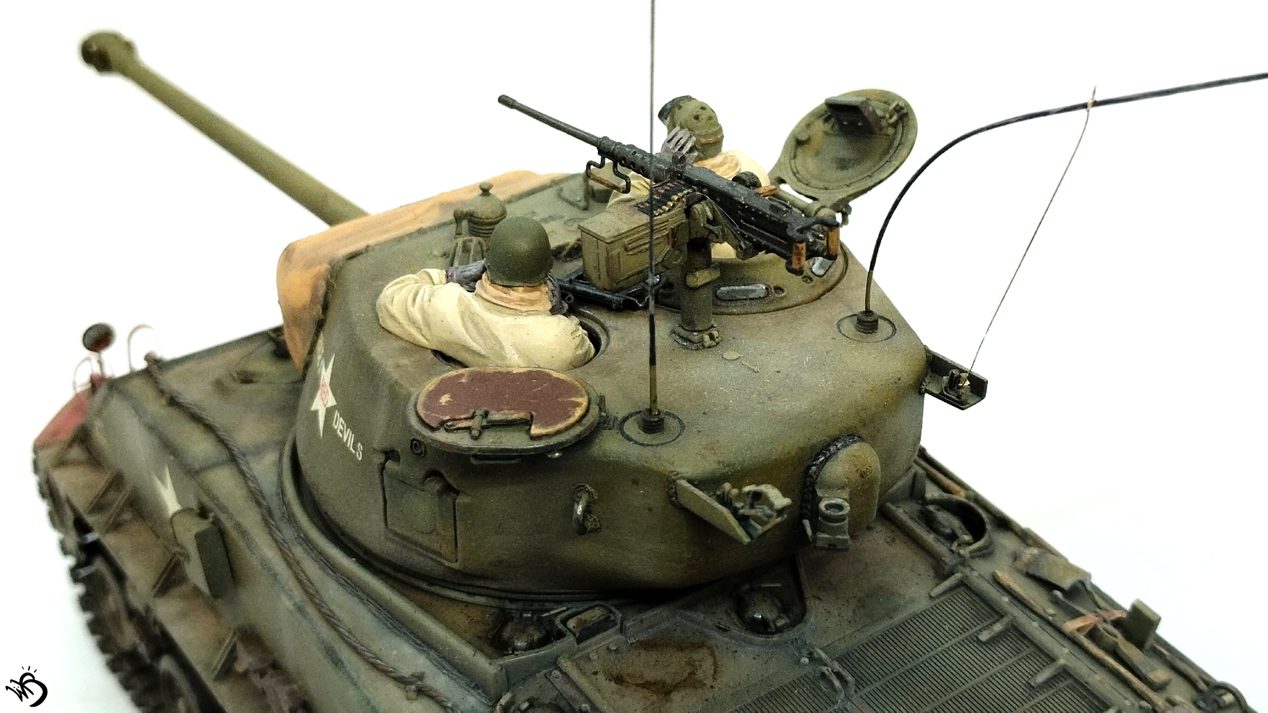 M4A3E8 Sherman "Rice's red devils", Korean War