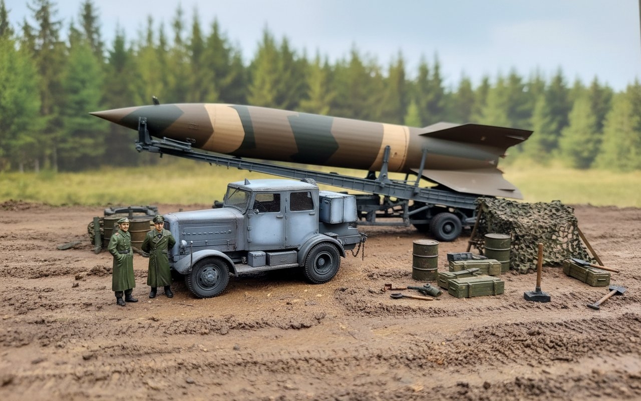 FAU-2 с пусковой и тягач Hanomag SS-100