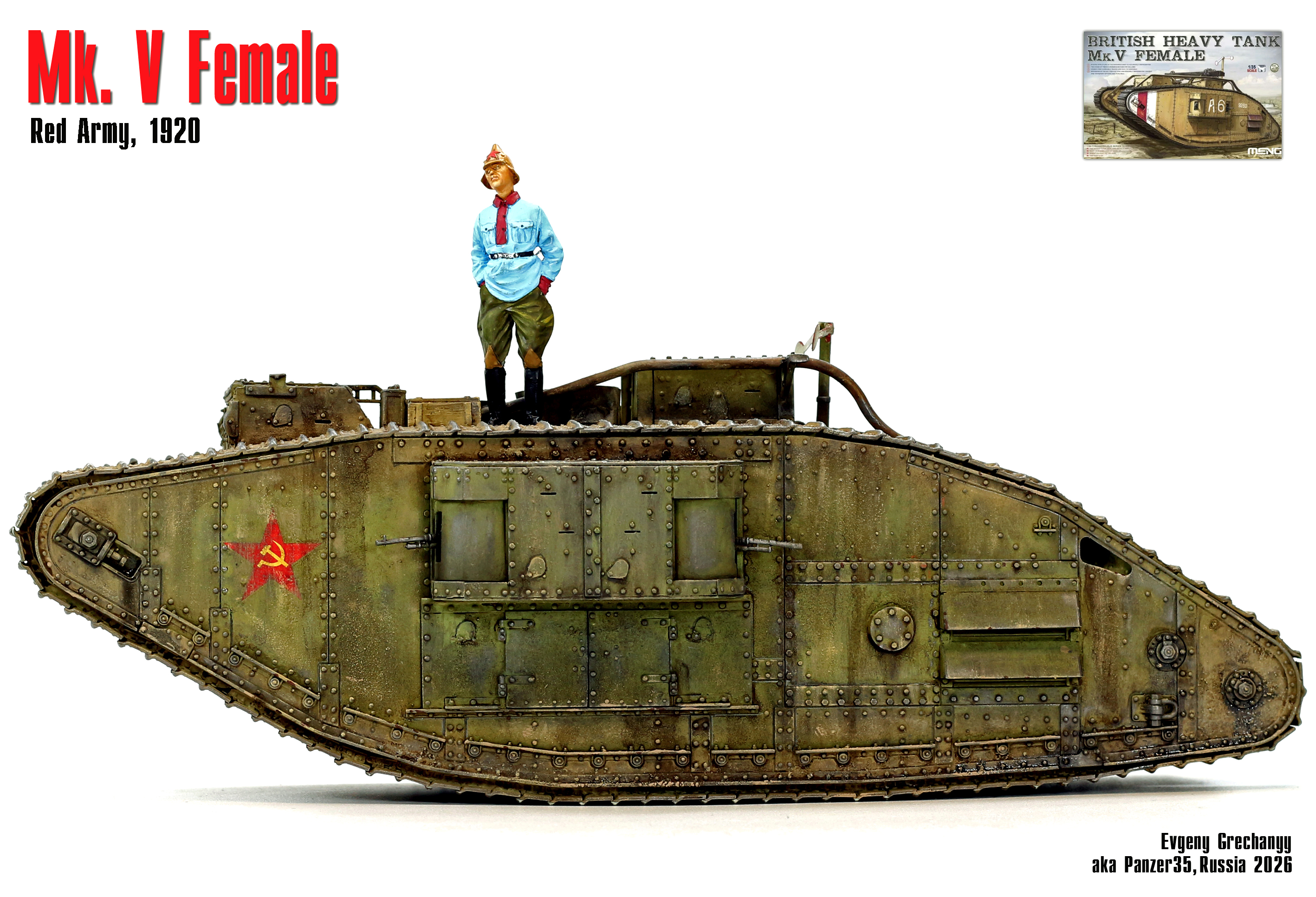 Танк Mk V Female, Красная Армия, 1920 г.