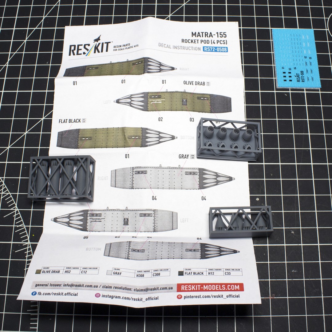 Комплект дополнений для модели Harrier GR.3 от Italeri