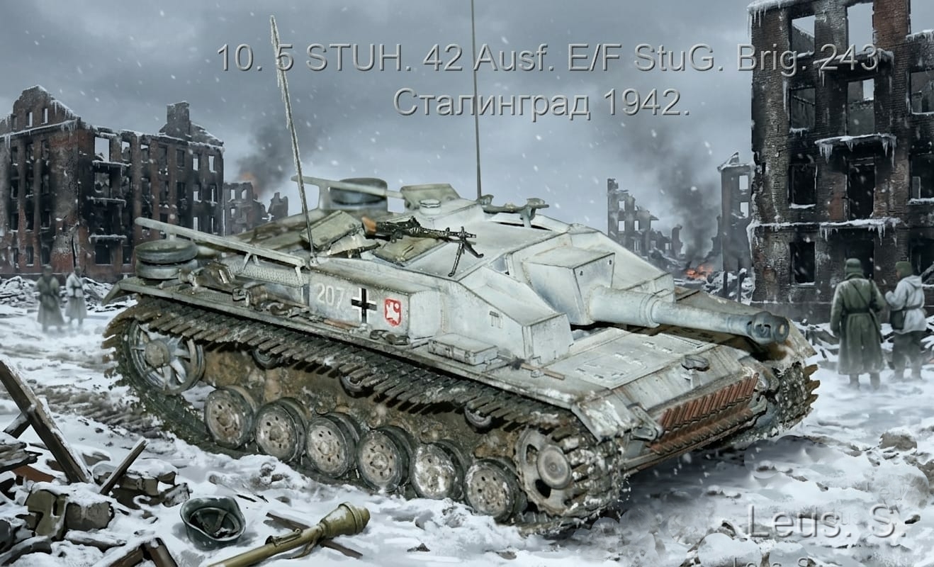 10.5 STUH.42 Ausf. E/F StuG.Brig.243 Сталинград 1942.