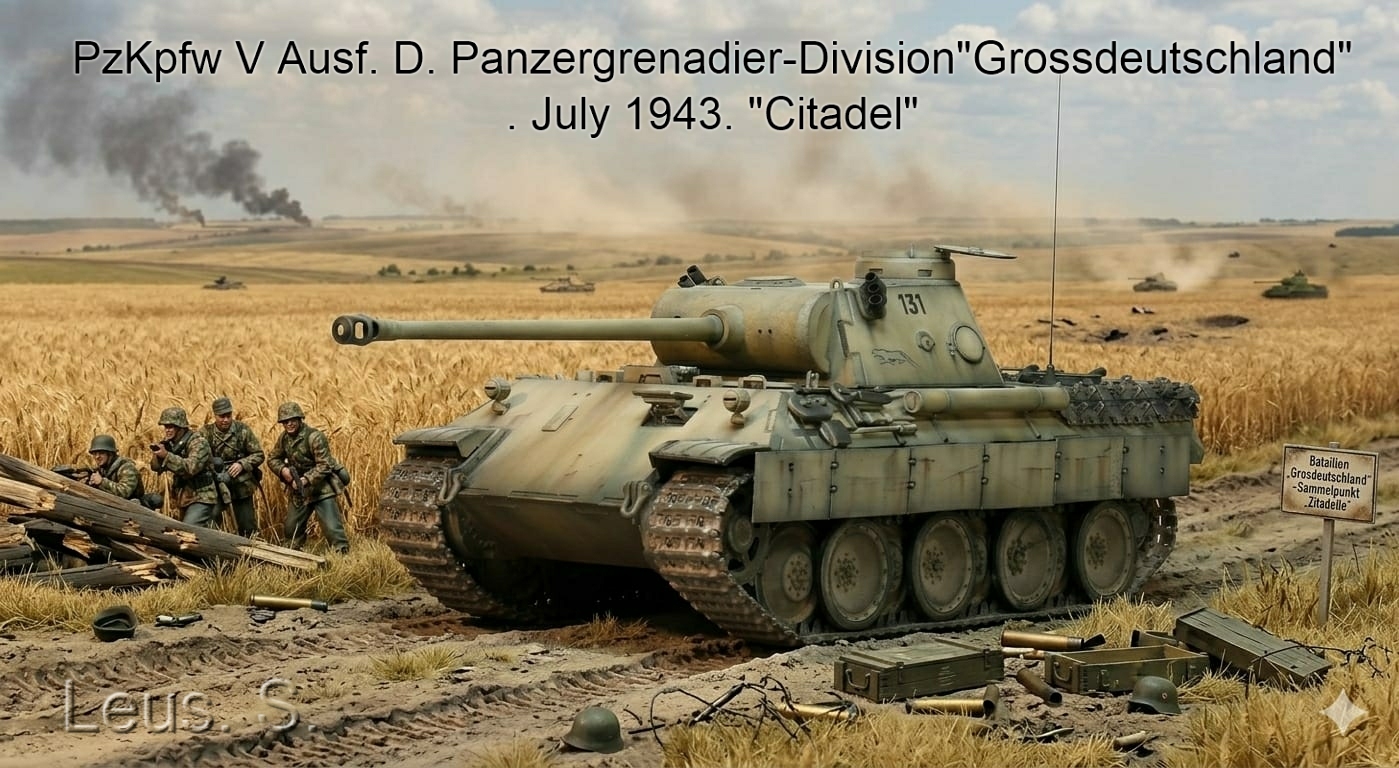 PzKpfw V Ausf.D.Panzergrenadier-Division"Grossdeutschland".July 1943."Citadel"