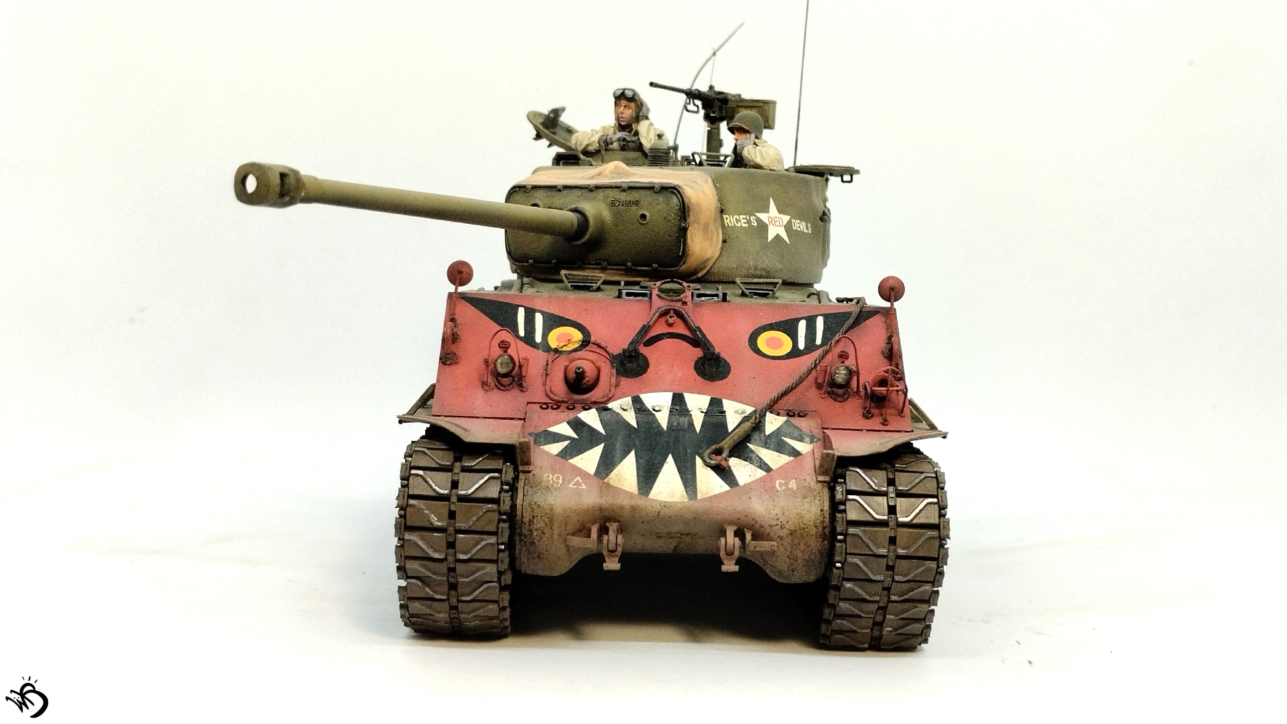 M4A3E8 Sherman "Rice's red devils", Korean War