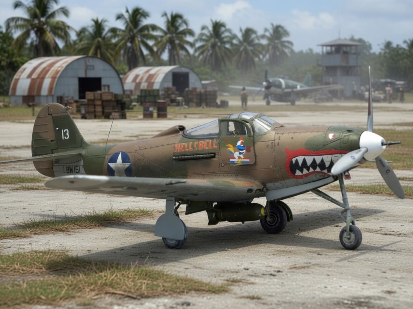 Bell P-400 Airacobra "Hell's Bell", 67 TF  Гуадалканал, 1942 (Arma Hobby 1/72)