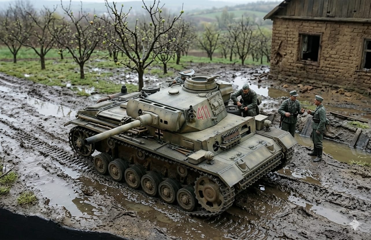 Pz.Kpfw.-III Ausf M.FLAM. 2 Panzerregiment. 16. Panzerdivision. Frühjahr 1944 Westukraine