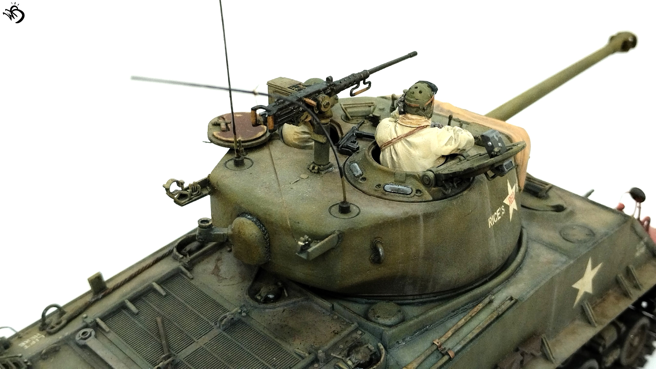 M4A3E8 Sherman "Rice's red devils", Korean War