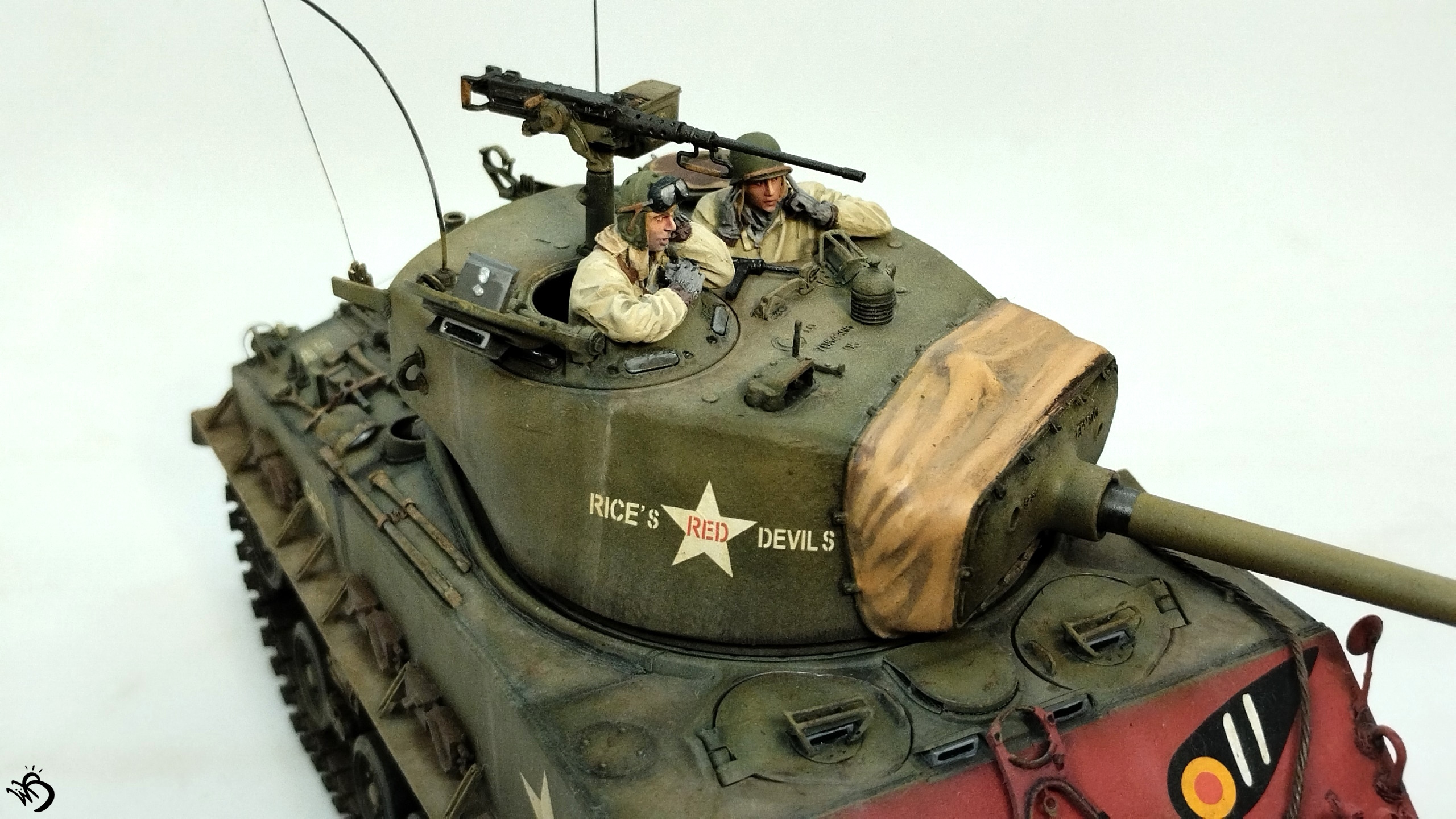 M4A3E8 Sherman "Rice's red devils", Korean War