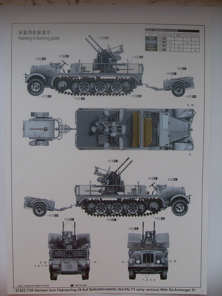 German 2cm Flakvierling 38 Auf Selbstfahrlafette (Sd.Kfz.7/1 early version)