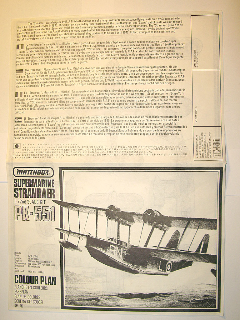 Supermarine Stranraier    Machbox   1/72
