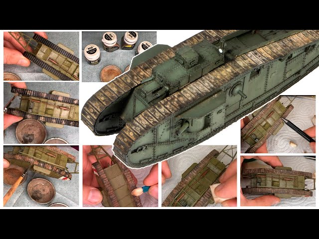 Как сделать эффект запыления гусениц танка.  How to made realistic tracks weathering effect.