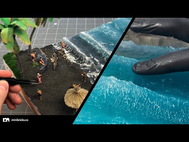 Пляж Пуналуу в масштабе 1:87