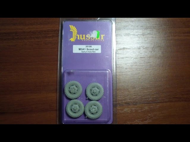 Обзор колес для раннего M3A1 Scout Car от Hussar 35106