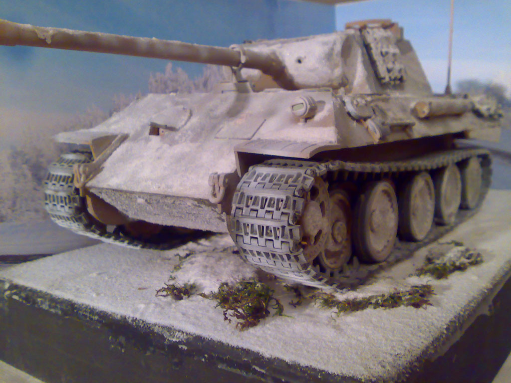 пантера  в снегу