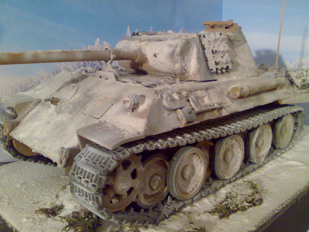 пантера  в снегу