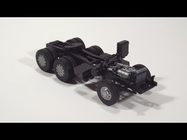 #3 Стройка МАЗ-6422 седельный тягач от AVD models - сборка рамы, доработка дигателя