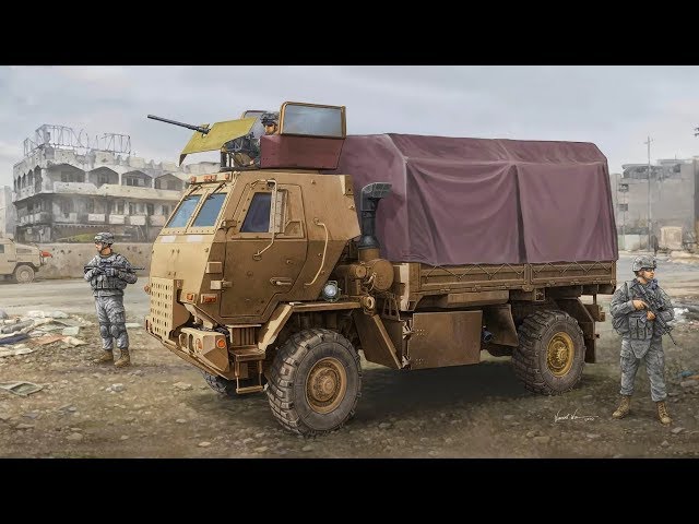 Обзор бронеавтомобиля M1078 LMTV TRUMPETER 01009 1:35.