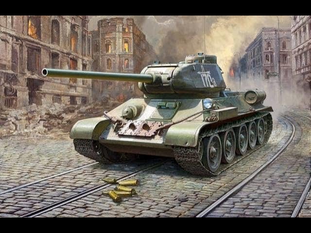 Т-34/85 звезда 1/35 №1 обзор будущий Танк Руди