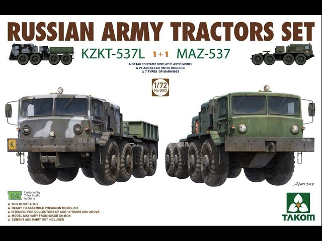 КЗКТ 537Л и МАЗ 537 Takom 1/72