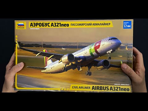 Новейший NEO от Звезды. Обзор модели AirBus A-321neo в 144 масштабе плюс подарки и дополнения