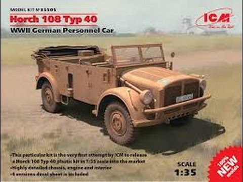 Horch 108 Typ 40.  ICM.  Часть 3.   Покраска.
