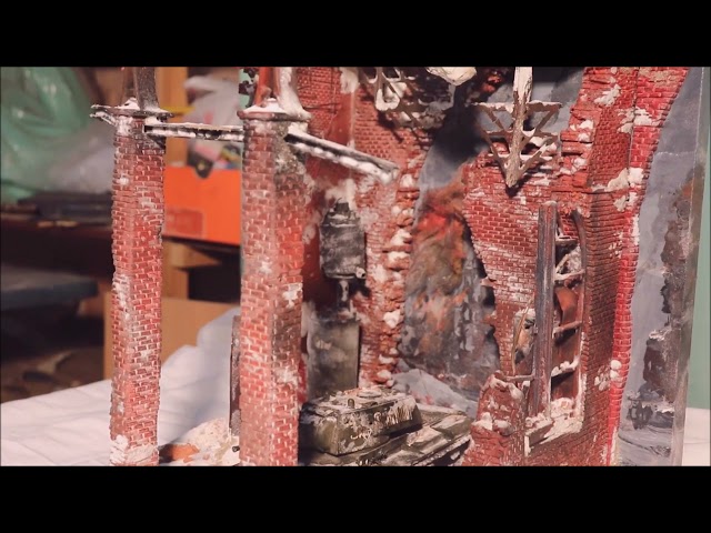 диорама  ..Бой в разрушеном  заводе..   автор Владимир Николаев