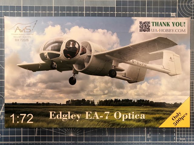 Распаковка сборной модели самолёта Edgley EA-7 Optica от фирмы AviS (BX72026)