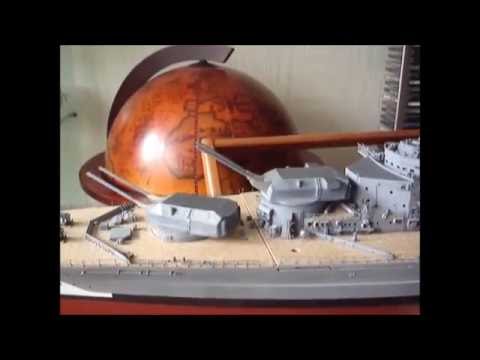 Bismarck RC model Main gun turret turn